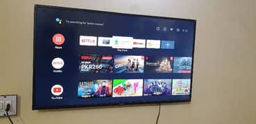 Haier 42 inches android led with original remote box stand packing 0