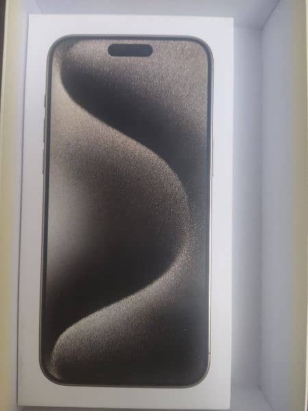 iPhone 15 pro max 256 new sealed box (Natural Titanium) - Non PTA 0
