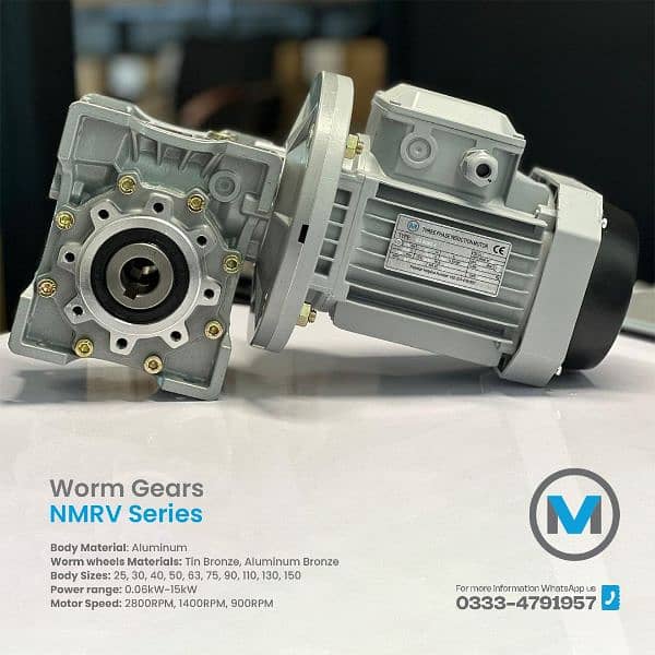 Brand New Gear Motors | Small & Medium Reductions | VFD's | Cables 4