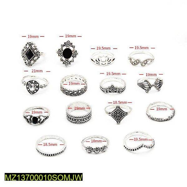 Product Name: 15 Pcs Rings - Cash on Delivery All over Pakistan 1