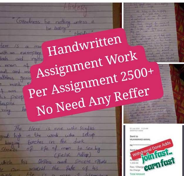 Handwritten Assignment Content Writing And Typing Work Available 0