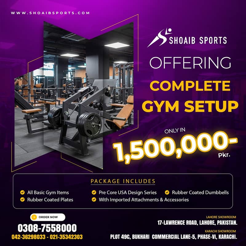 Precore Design Commercial Complete Gym setup for sale-Shoaib Sports 0