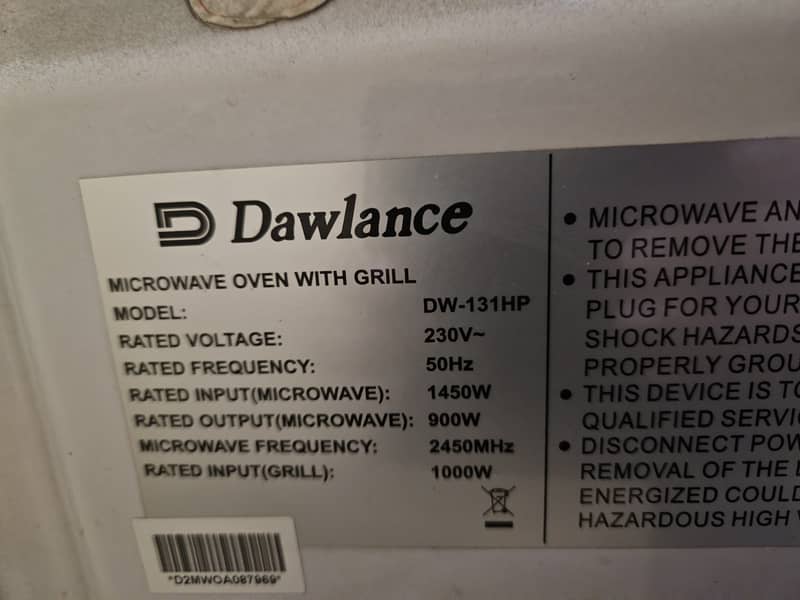 DAWLANCE Microwave for sale 1