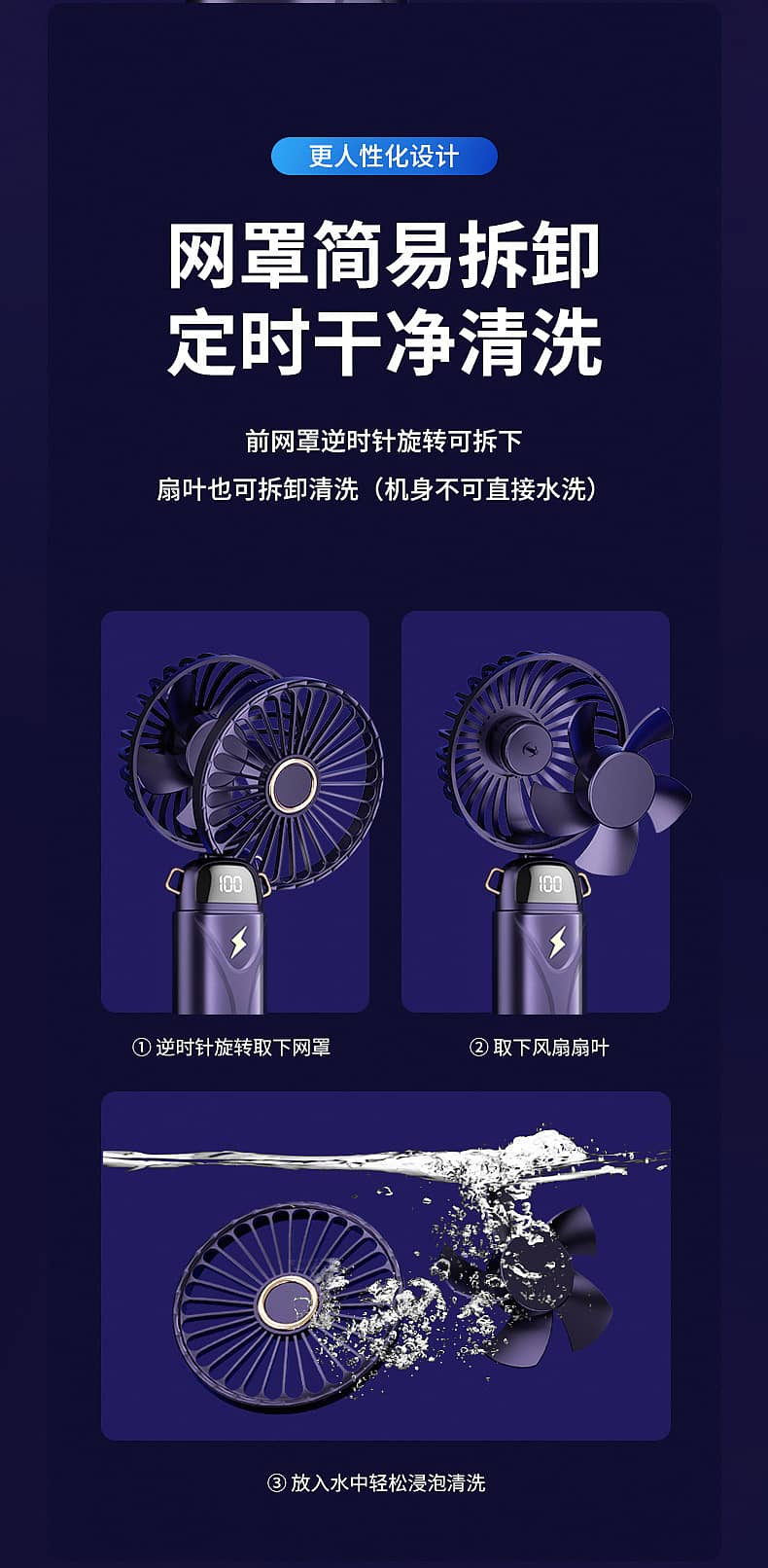 Mini Fan with Fan Digital Display (whole sale rate) 3
