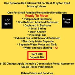 Ground Floor Family Flat For Rent At Lytton Road Mozang Lahore