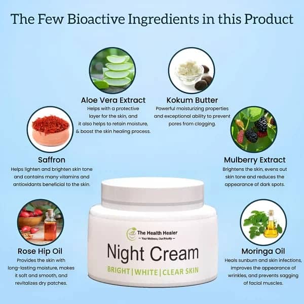Night Cream For Bright, White And Clear Skin 0