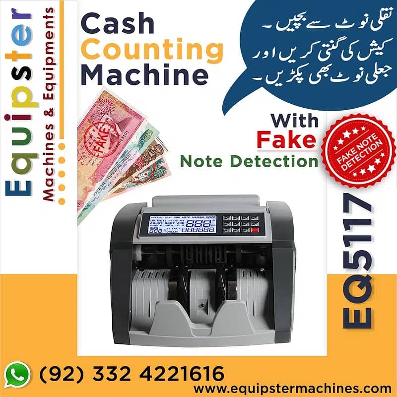 Cash currency note countin machine with fake note detection pakistan 6
