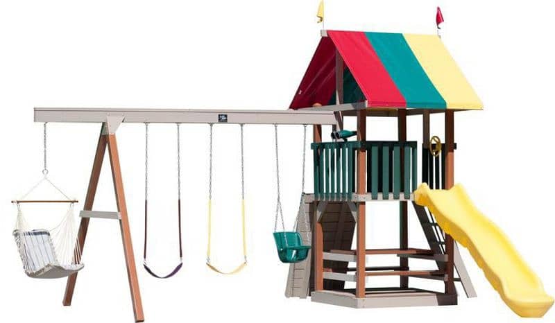 Swings| Slide| Seesaw|Bench| Gazibo|Tree House|Indoor Activities, 1