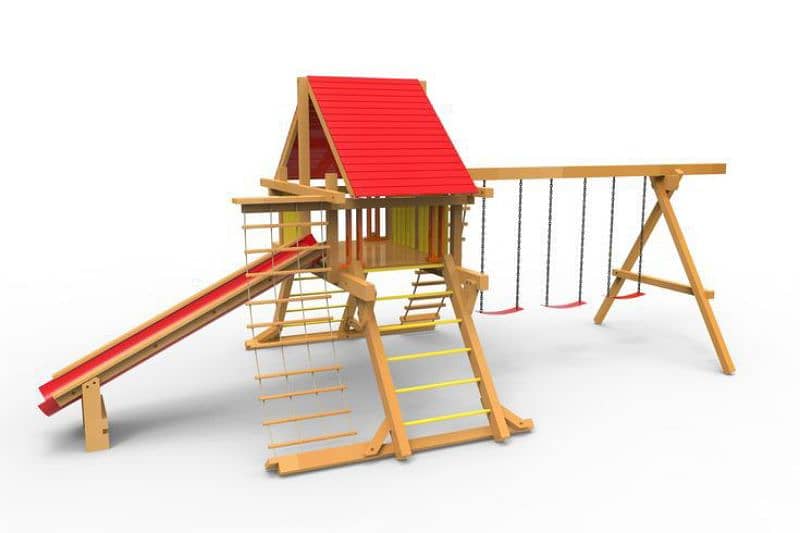 Swings| Slide| Seesaw|Bench| Gazibo|Tree House|Indoor Activities, 3