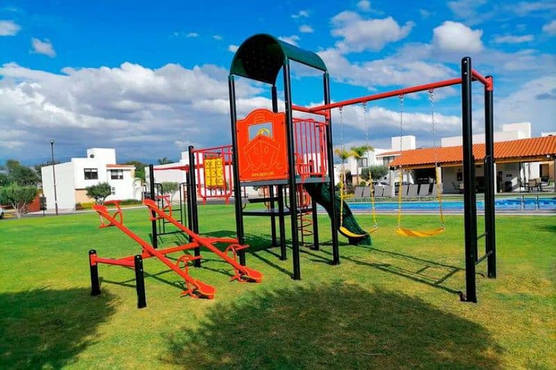 Swings| Slide| Seesaw|Bench| Gazibo|Tree House|Indoor Activities, 9