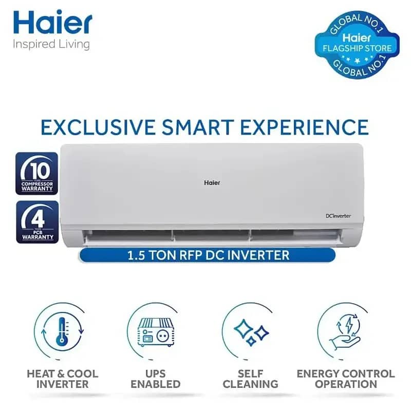 HAIER INVERTER 1.5 TON on Easy Installment 0