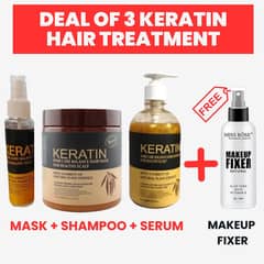 Deal of 3 Keratin Hair Treatment | Hair Mask + Hair Shampoo + Hair Ser 0