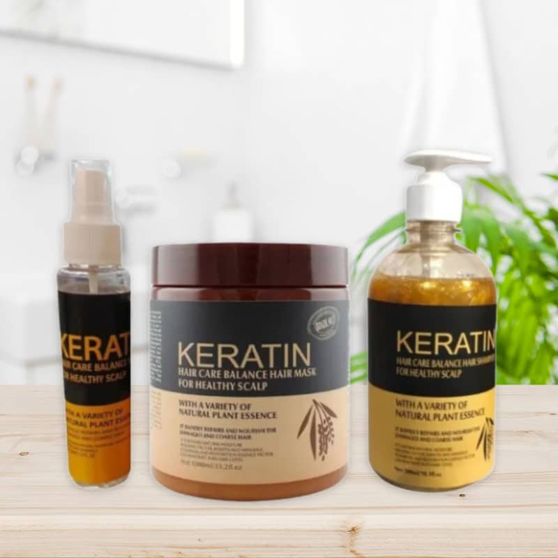 Deal of 3 Keratin Hair Treatment | Hair Mask + Hair Shampoo + Hair Ser 3
