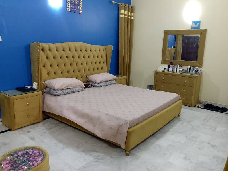 complete bedroom set | Bed + dressing + side tables + sofa + curtains 0