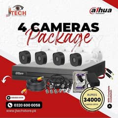 4 CCTV cameras full package