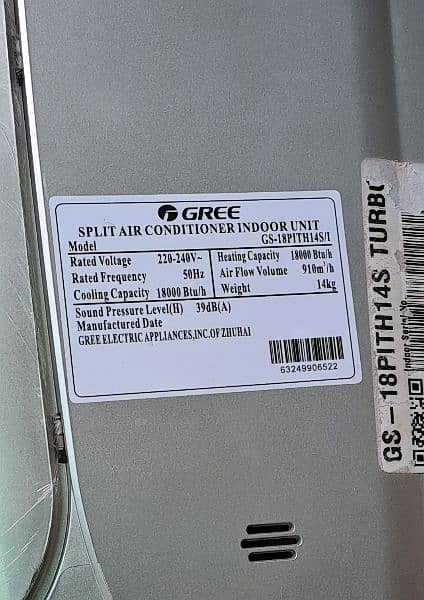 Gree Pular turbo 14S 1.5 ton Dc inverter latest  0"3"0"0"4"2"9"0"9"3"5 2