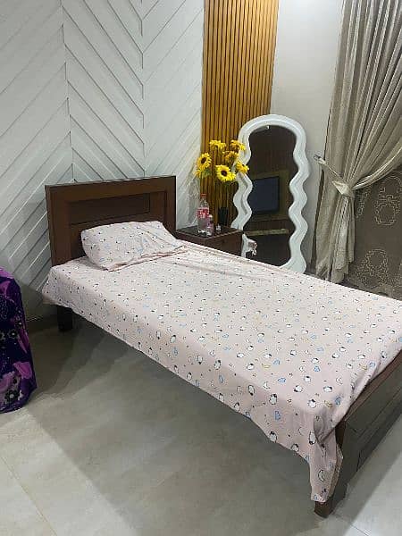 Single bed with side table 1