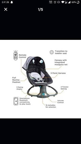 Mastela Baby Swing 3 In 1 Atuo 1