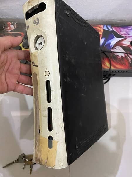 xbox 360 512gb with dual custom stick for tekken and 1 controller 1
