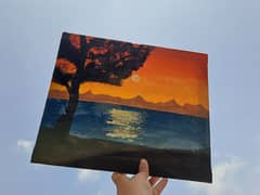sunset painting for kids 0