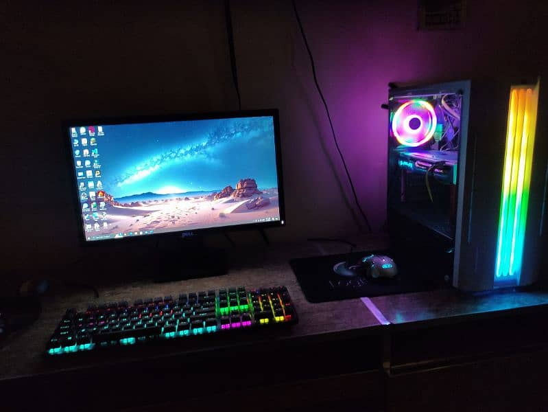 Intel i5 4th gen + Rx 590 8GB RGB gaming pc 4