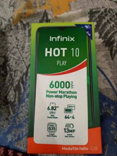 INFINIX HOT 10 PLAY (4/64) COMPLETE BOX 10