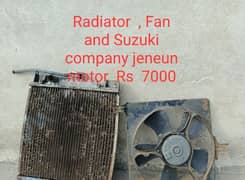 Radiator  Fan and jeneun mot complete set and Khudda for Sale Rs 12500