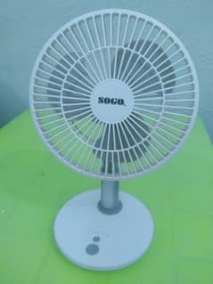 Sogo Rechargeable Fan With lamp