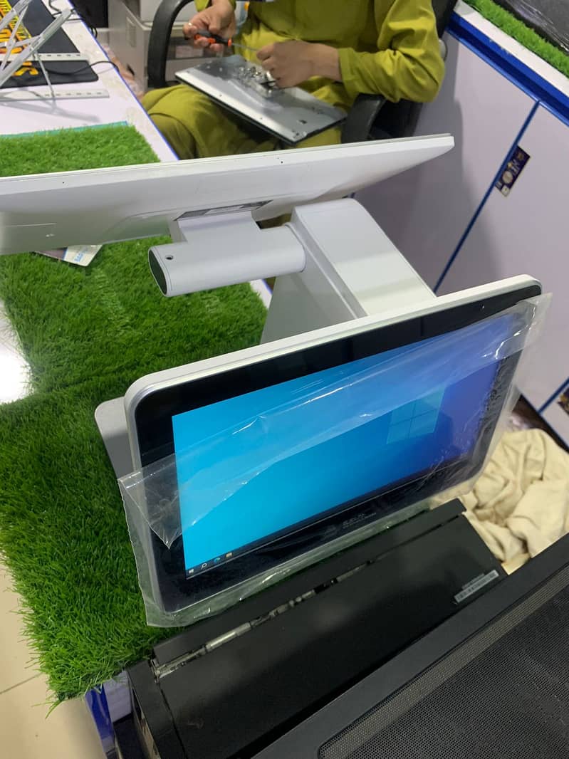 Touch POS Dual Display All in one PC computer with pos software 1