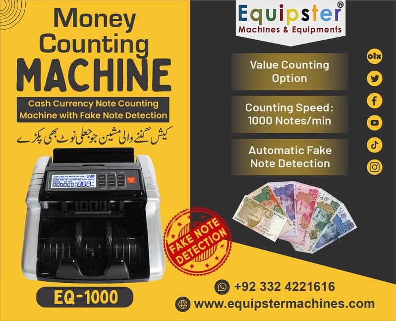cash currency note counting machine with fake note detection 10