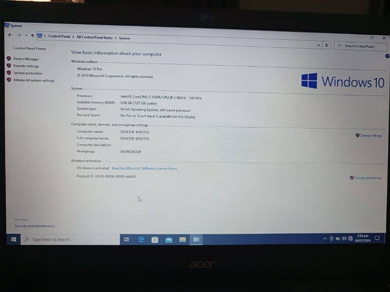 Acer Laptop Core i7 6th Generation 2Gb Graphic Card Installed 1TB ROM 0