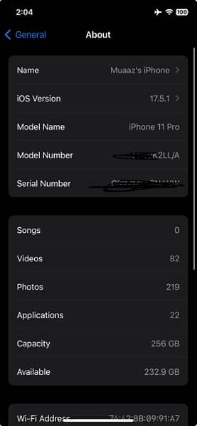 iPhone 11 Pro 256GB 91%BH NON PTA 12