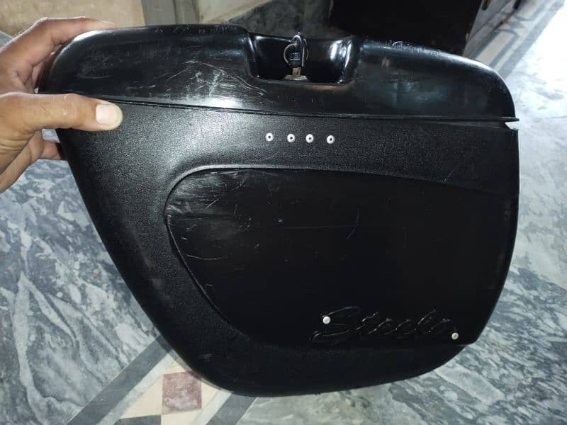 steela motorcycle  side luggage box 6