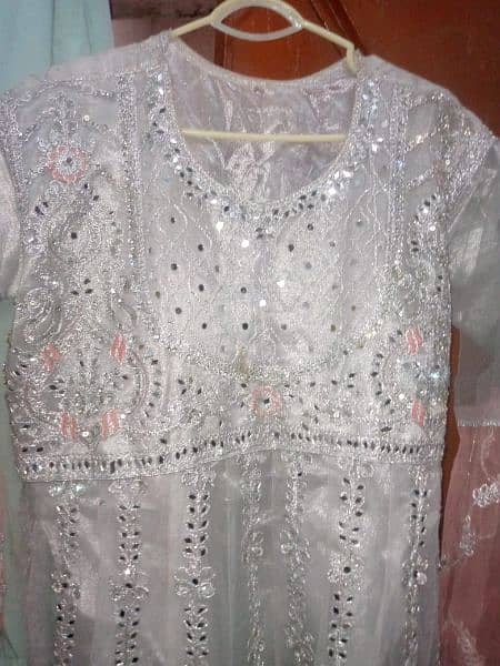 Ladies suit 2 pec Mexi with stone work 1 time use only 6