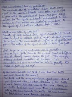Handwriting Assignments Work