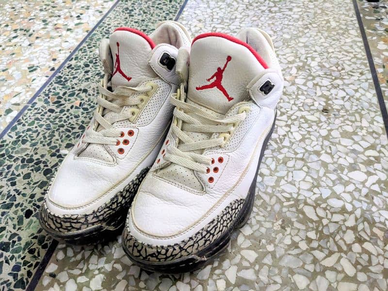Nike Jordan 3 White Cement Original Shoes 0