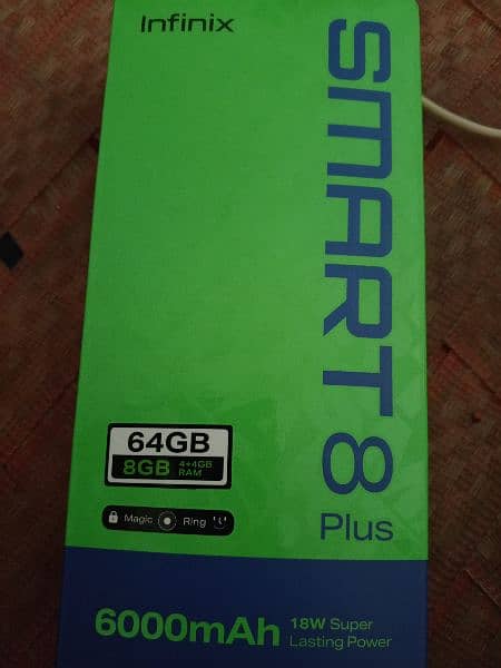 Infinix smart 8 plus 8/64 with full charging box 4