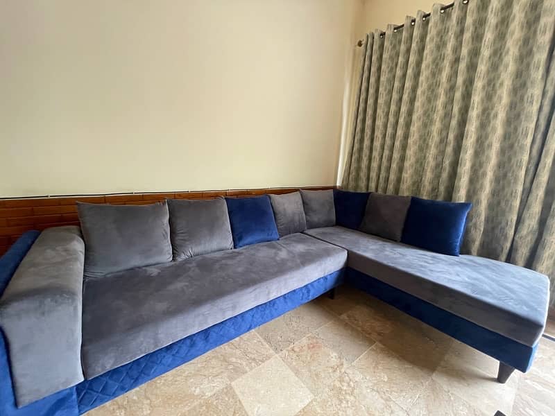 8 seater L shape  sofa set in excellent condition for sale 2