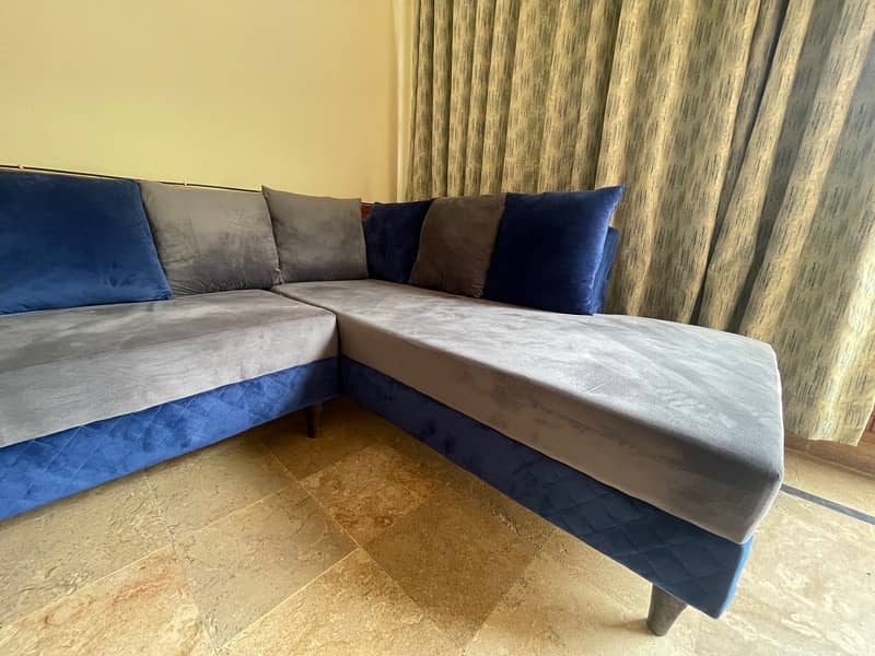 8 seater L shape  sofa set in excellent condition for sale 3