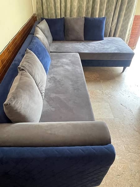 8 seater L shape  sofa set in excellent condition for sale 8