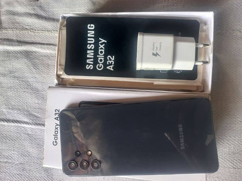 Samsung a32 with box and charger contact 0321 7758681 2