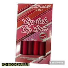 2 in 1 lipstick and lip liner pack of 6