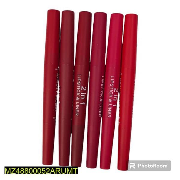2 in 1 lipstick and lip liner pack of 6 1