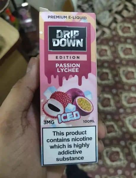 selling my drip down passion lychee flavor 3mg 100 ml 0