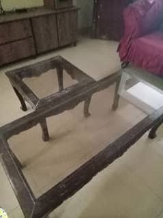 Taali Wood Center Table and Side Tables for Sale 0