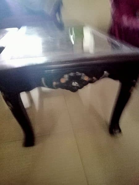 Taali Wood Center Table and Side Tables for Sale 1