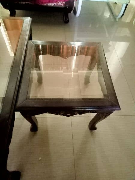 Taali Wood Center Table and Side Tables for Sale 4