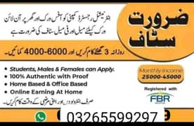 Job for Male Female and students