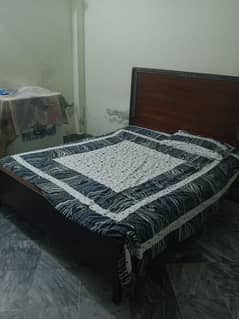 wooden Bed with Mattress Good condition 0