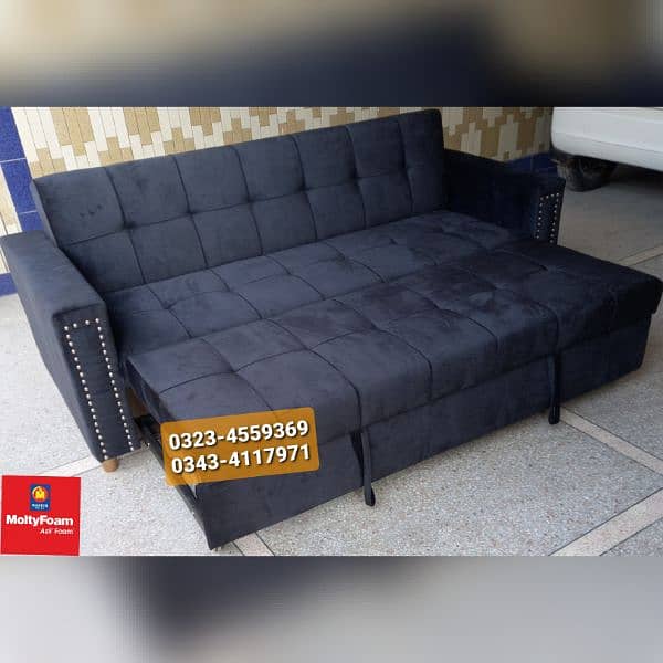 Molty double bed sofa cum bed/dining table/stool/Lshape sofa/chair 0